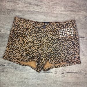 Leopard Print Bebe Shorts